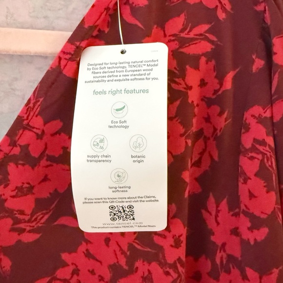 Lands' End Women's 3/4 Sleeve Lightweight Jersey Button Front Top Size 2X NWT - Picture 6 of 11